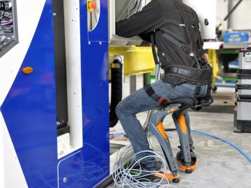 Silla exoesqueleto para trabajo de pie y sentado - GOBIO