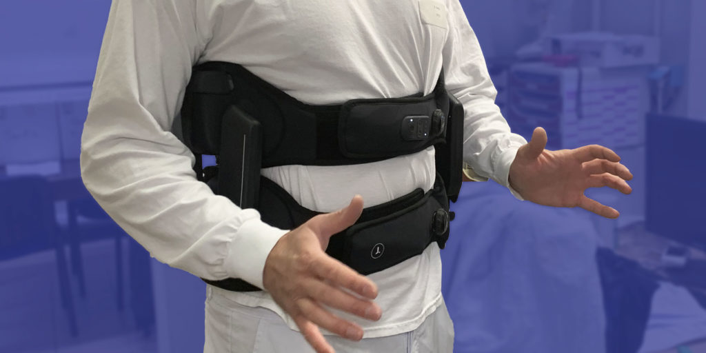 Exosqueleto para o alívio de dores nas costas - Unidade de restauração - GOBIO